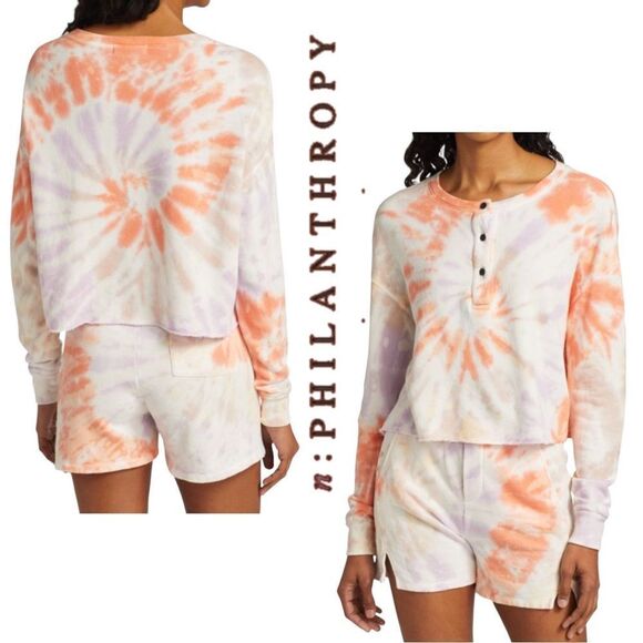 N:Philanthropy Harleen Tie Dye Sweatshirt & Bee Tie Dye Shorts Set - Picture 14 of 16